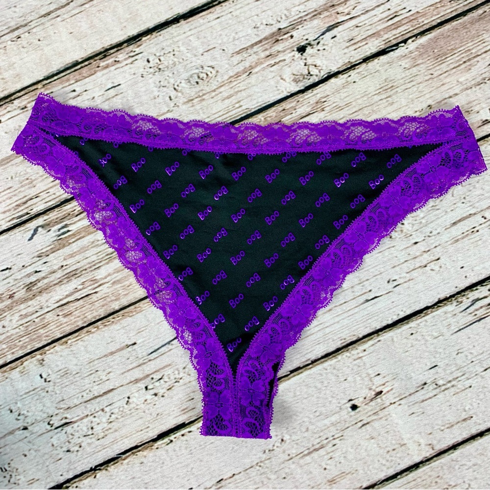 NWT 1X Frederick’s of Hollywood Halloween Panty Boo Plus Lace Trim Ghost FOH - Picture 2 of 7